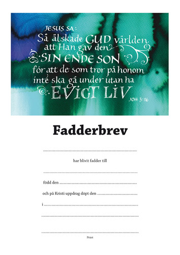 Product Image for Fadderbrev - joh 3:16 - argument