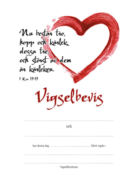 Product Image for Vigselbevis - hjärta