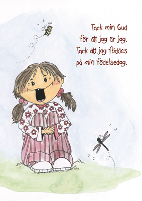 Product Image for Vykort - tack min Gud - flicka