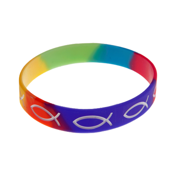 Product Image for Armband - silikon - fisk - regnbåge