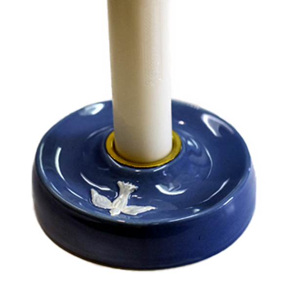 Product Image for Dopljusstake - keramik - blå- till rakt ljus
