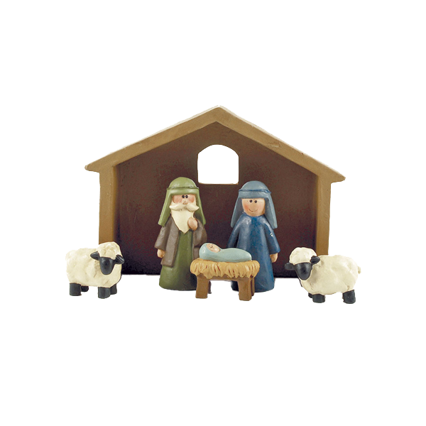 Product Image for Julkrubba med stall - pe82644