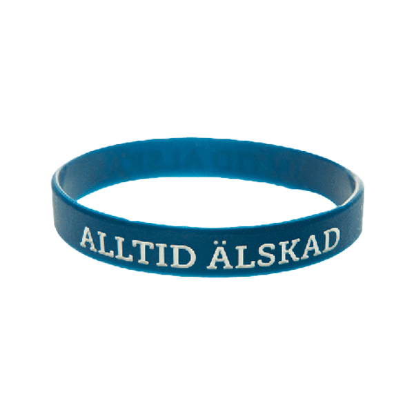 Product Image for Armband - silikon - alltid älskad - mörkblå