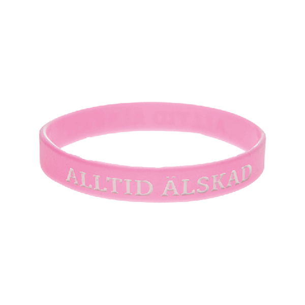Product Image for Armband - silikon - alltid älskad - rosa