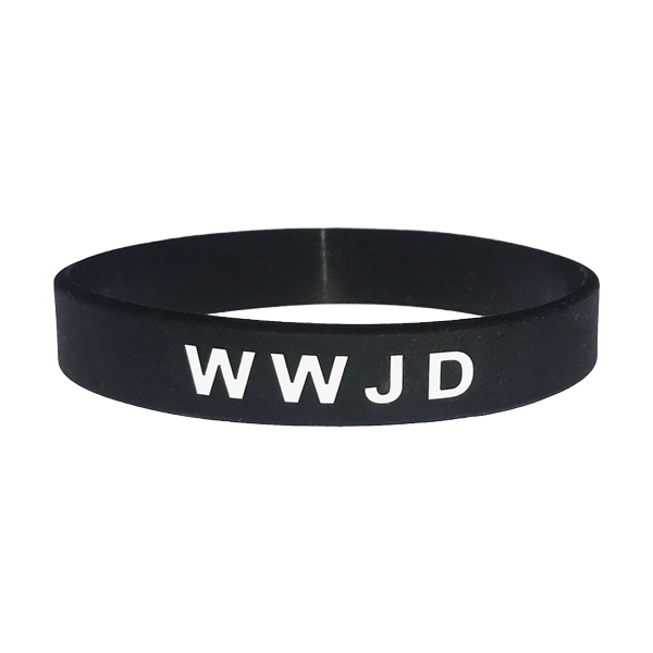 Product Image for Armband - silikon - wwjd - svart
