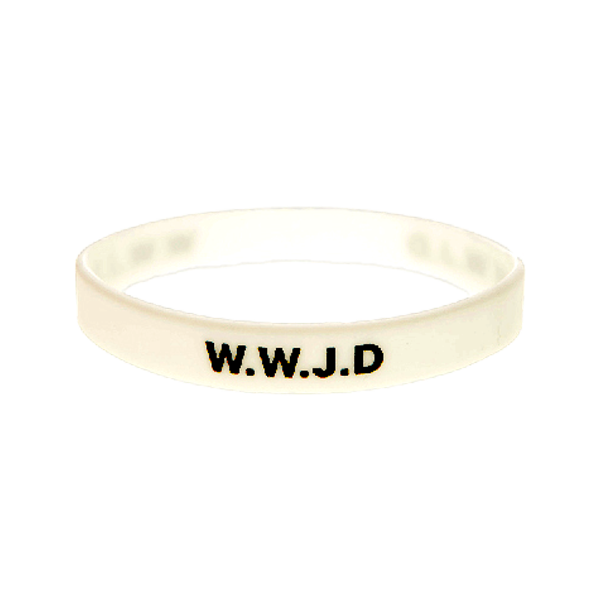 Product Image for Armband - silikon - wwjd - vit
