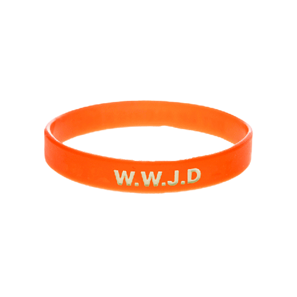 Product Image for Armband - silikon - wwjd - orange