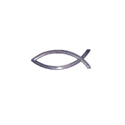 Product Image for Dekal - fisk,  7 cm / silver