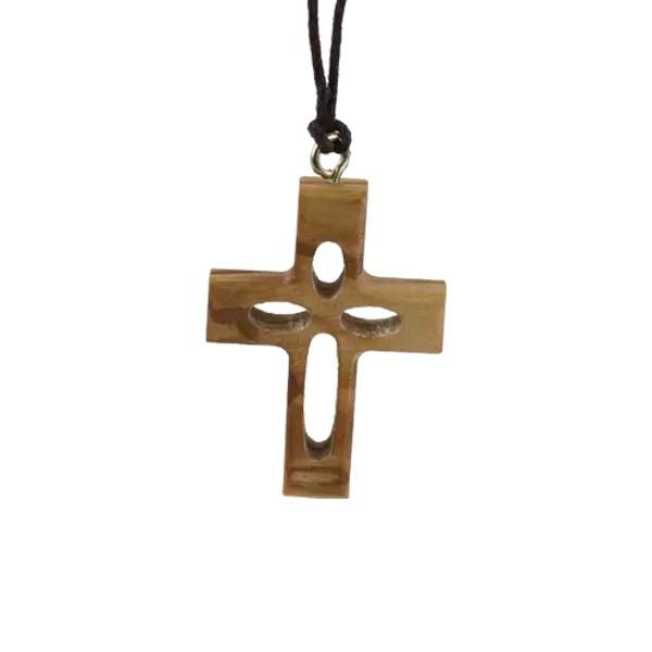 Product Image for Halsband - kors - tillverkad i olivträ