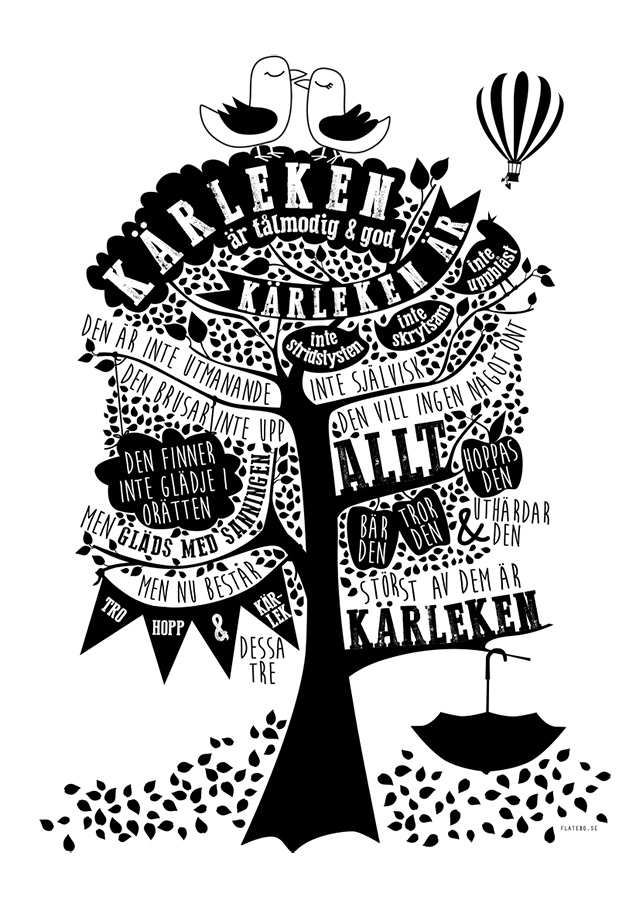 Product Image for Poster - kärlekens lov - a3