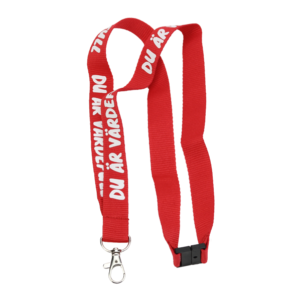 Product Image for Nyckelband - du är värdefull - röd