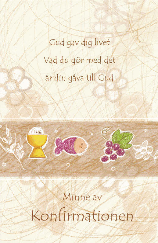 Product Image for Kort - minne av konfirmationen - Gud gav dig livet - dubbelt