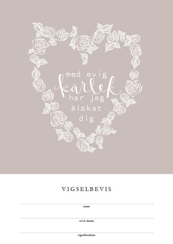 Product Image for Vigselbevis - med evig kärlek - frikyrkan