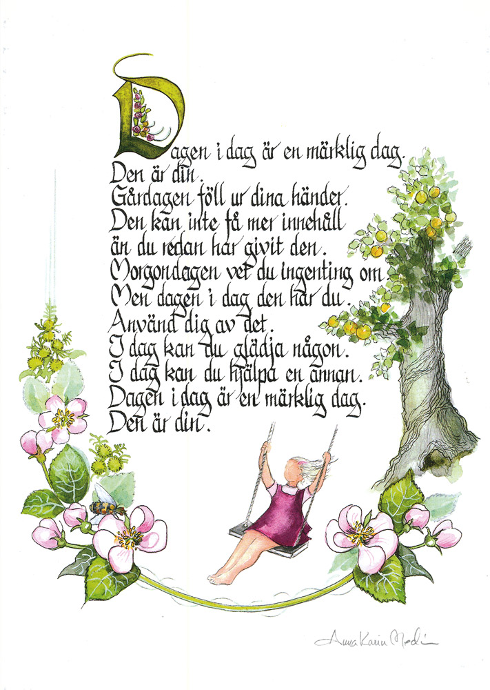 Product Image for Kort - dagen idag är en märklig dag - anna karin medin