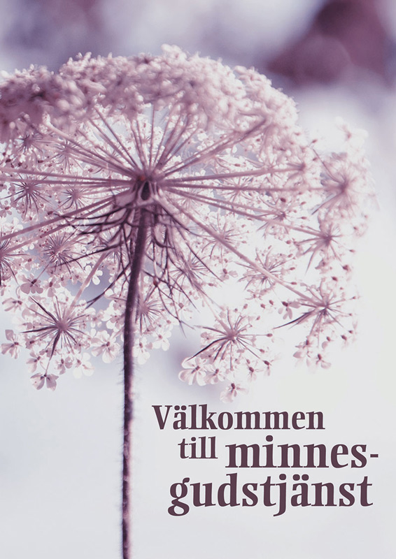 Product Image for Inbjudan till minnesGudstjänst - blomma