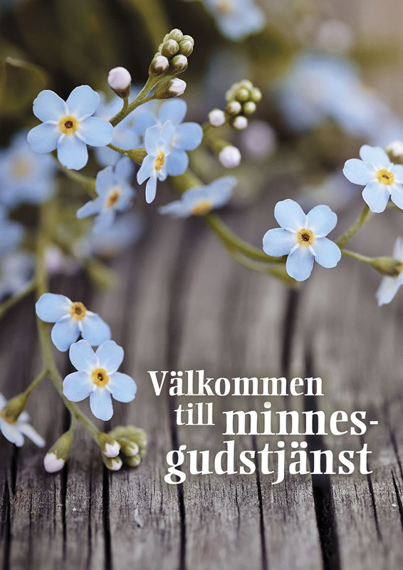 Product Image for Inbjudan till minnesGudstjänst - förgätmigej