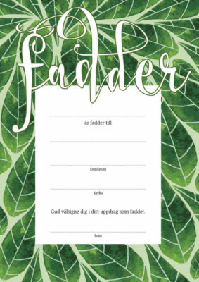 Product Image for Fadderbrev - löv - argument