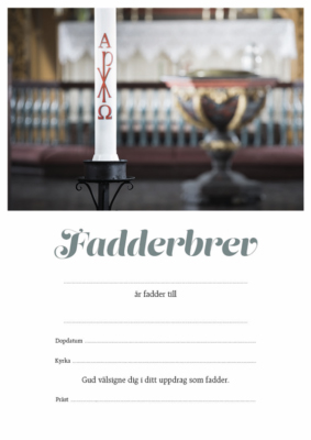 Product Image for Fadderbrev - dopljus - argument