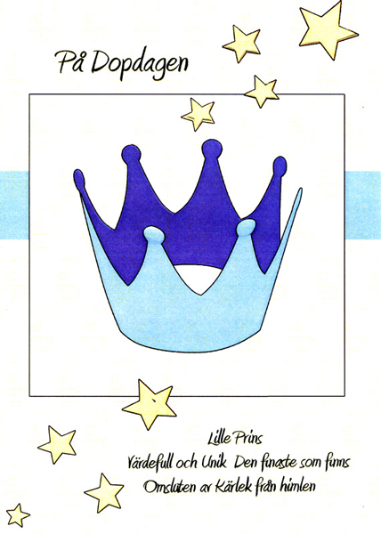 Product Image for Kort - pådopdagen - lille prins värdefull och unik - dubbel