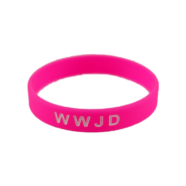 Product Image for Armband - silikon - wwjd - starkrosa