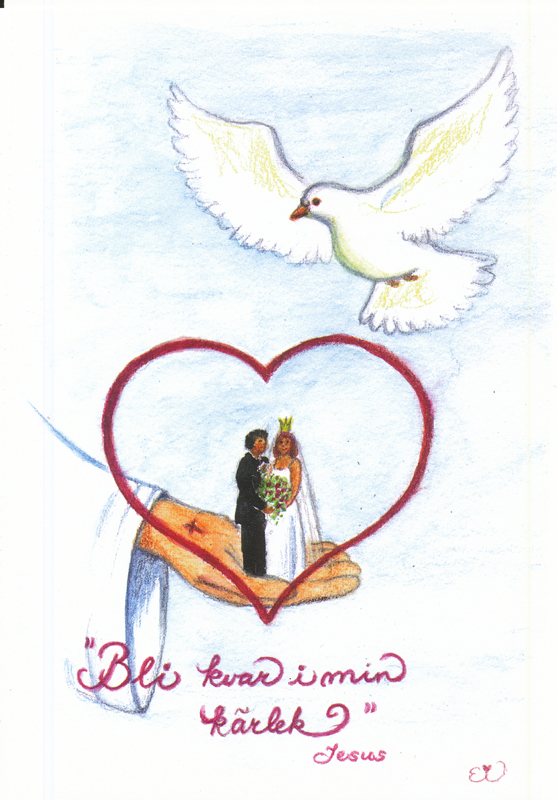 Product Image for Vykort - brudpar - a6 - ateljé penseldraget