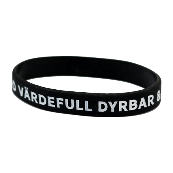 Product Image for Armband - silikon - älskad,  värdefull,  dyrbar - svart
