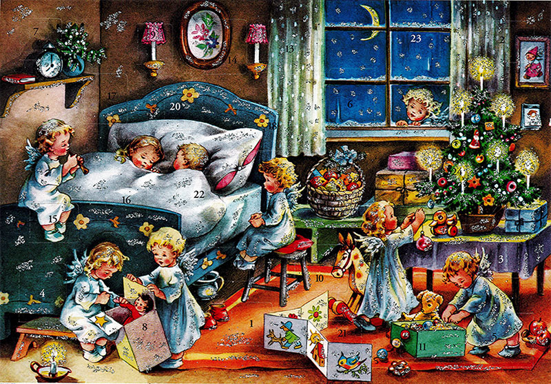 Product Image for Adventskalender - änglar - glitter