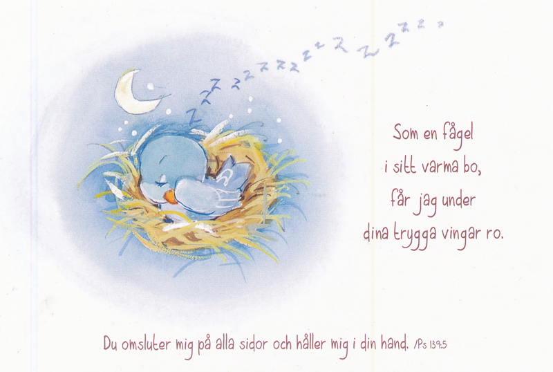Product Image for Vykort - som en fågel i sitt varma bo... - fågelunge