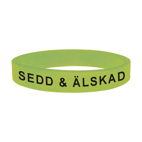 Product Image for Armband - silikon - sedd - älskad - ljus limegrön
