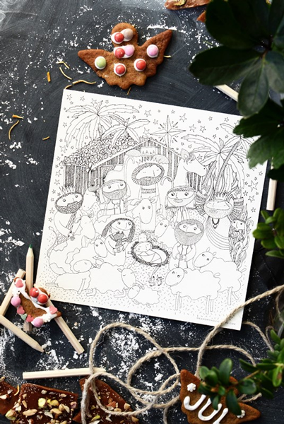 Product Image for Färgläggningskort julkrubba