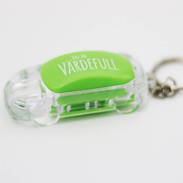 Product Image for Nyckelring - ficklampa - bil - text: du är värdefull
