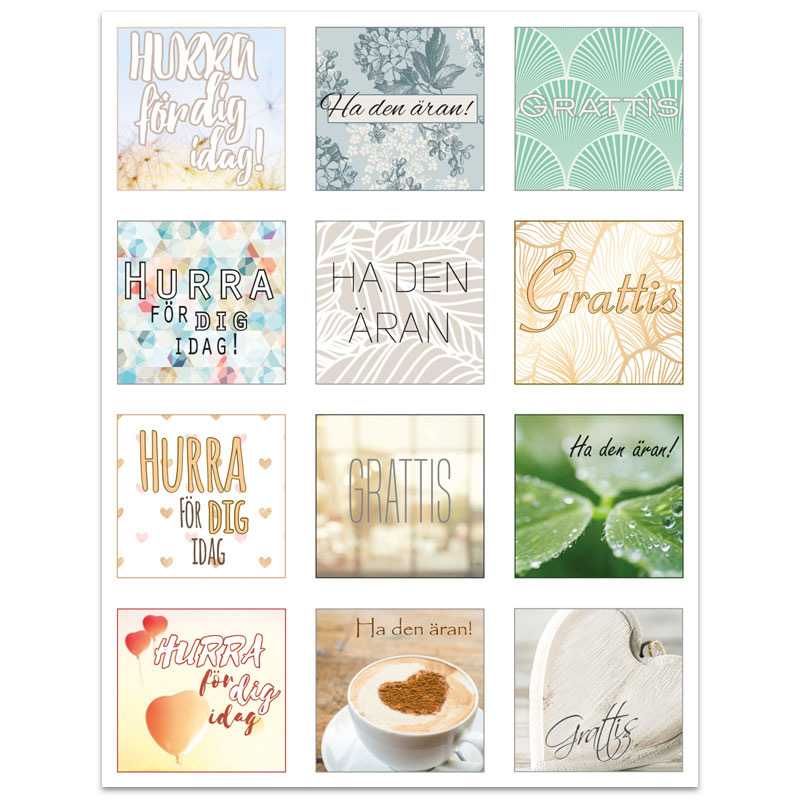 Product Image for Klistermärken - grattis - bp572 - 35 mm