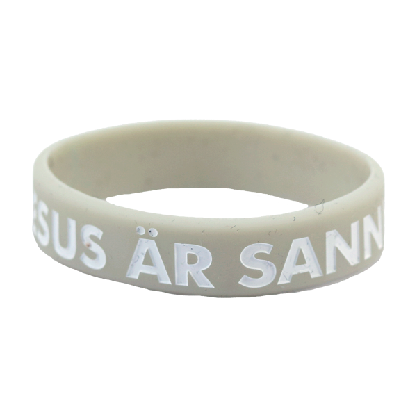 Product Image for Armband - silikon barnstrl - Jesus är sanning - beige