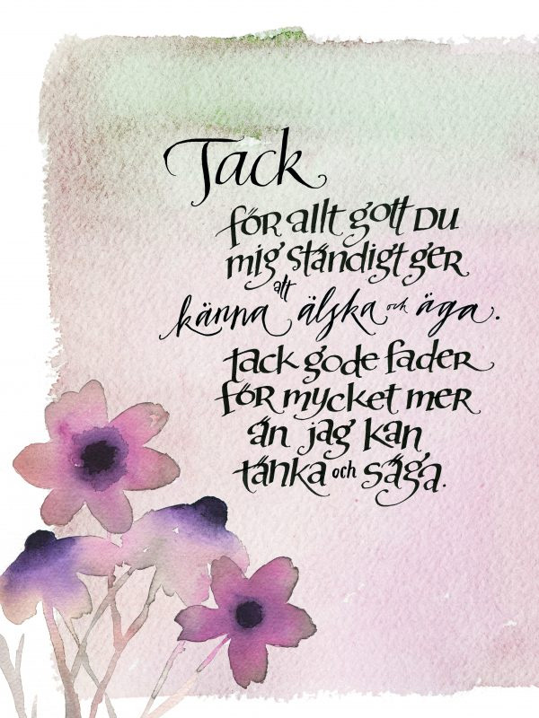 Product Image for Poster - tack för allt gott - 30x40 cm - folkelind