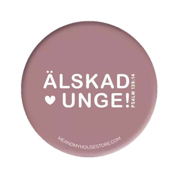Product Image for Knapp - älskad unge!- lavendel