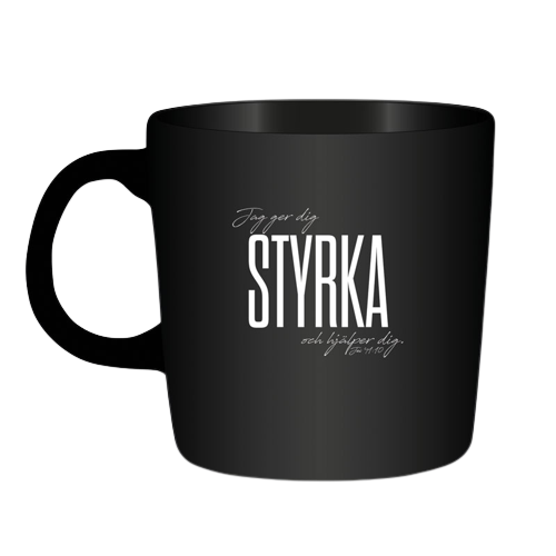 Product Image for Mugg - jag ger dig styrka och hjälper dig - svart