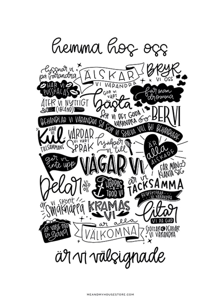 Product Image for Poster - hemma hos oss - a3
