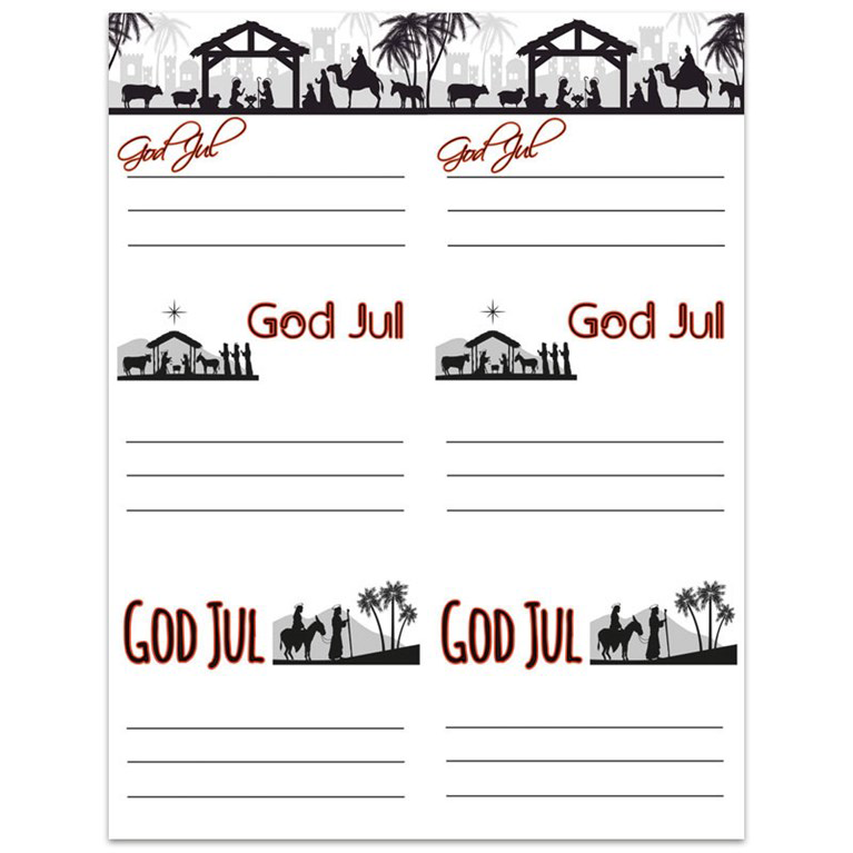 Product Image for Klistermärken - julklappsetiketter - krubba - bp579