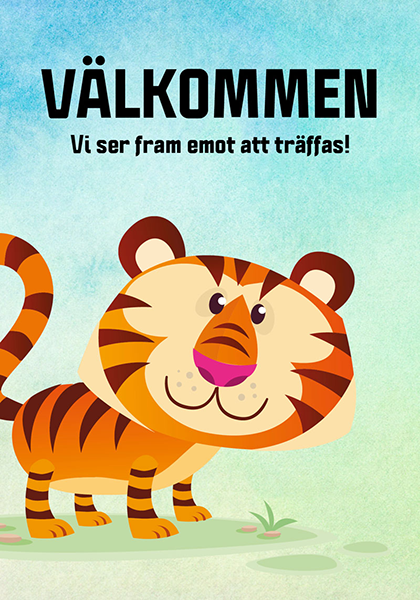 Product Image for Inbjudningskort - tiger