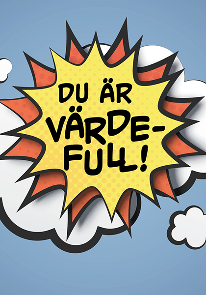 Product Image for Vykort - pratbubbla - värdefull