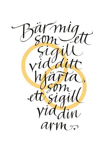 Product Image for 00528066 - vigselbevis- kalligrafi