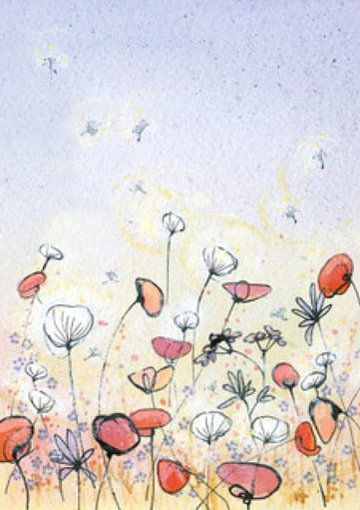 Product Image for Inbjudan till tacksägelse - vallmo