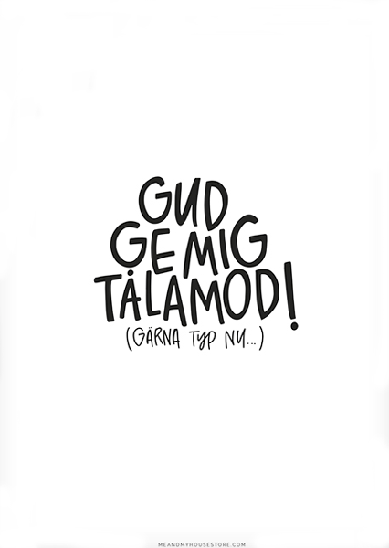 Product Image for Poster - Gud ge mig tålamod - a3
