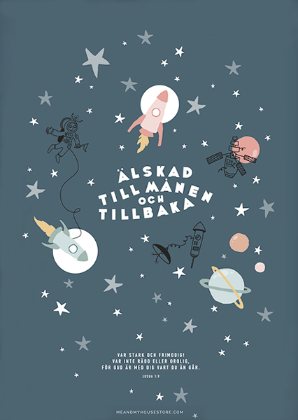 Product Image for Poster - älskad till månen och tillbaka - a3