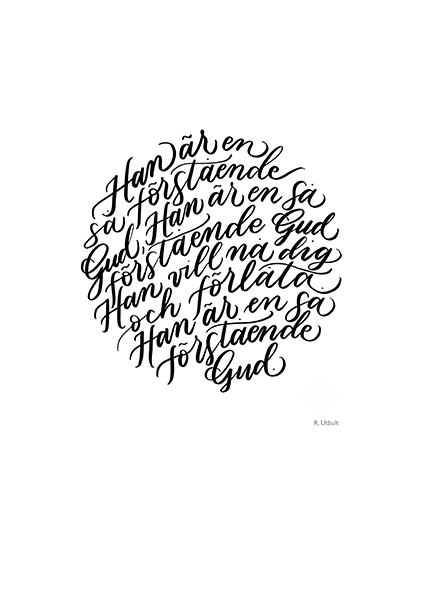 Product Image for Poster - förstående Gud - svart text - a4