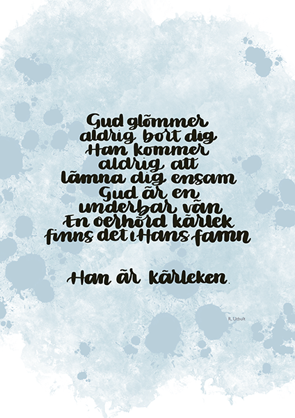 Product Image for Poster - Gud glömmer aldrig bort - a4