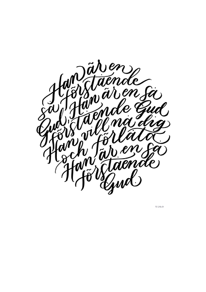 Product Image for Poster - förstående Gud - svart text - a3