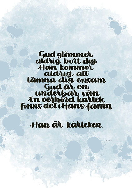Product Image for Poster - Gud glömmer aldrig bort - a3