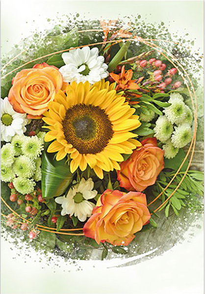 Product Image for Dubbelt kort – utan text - blandade blommor