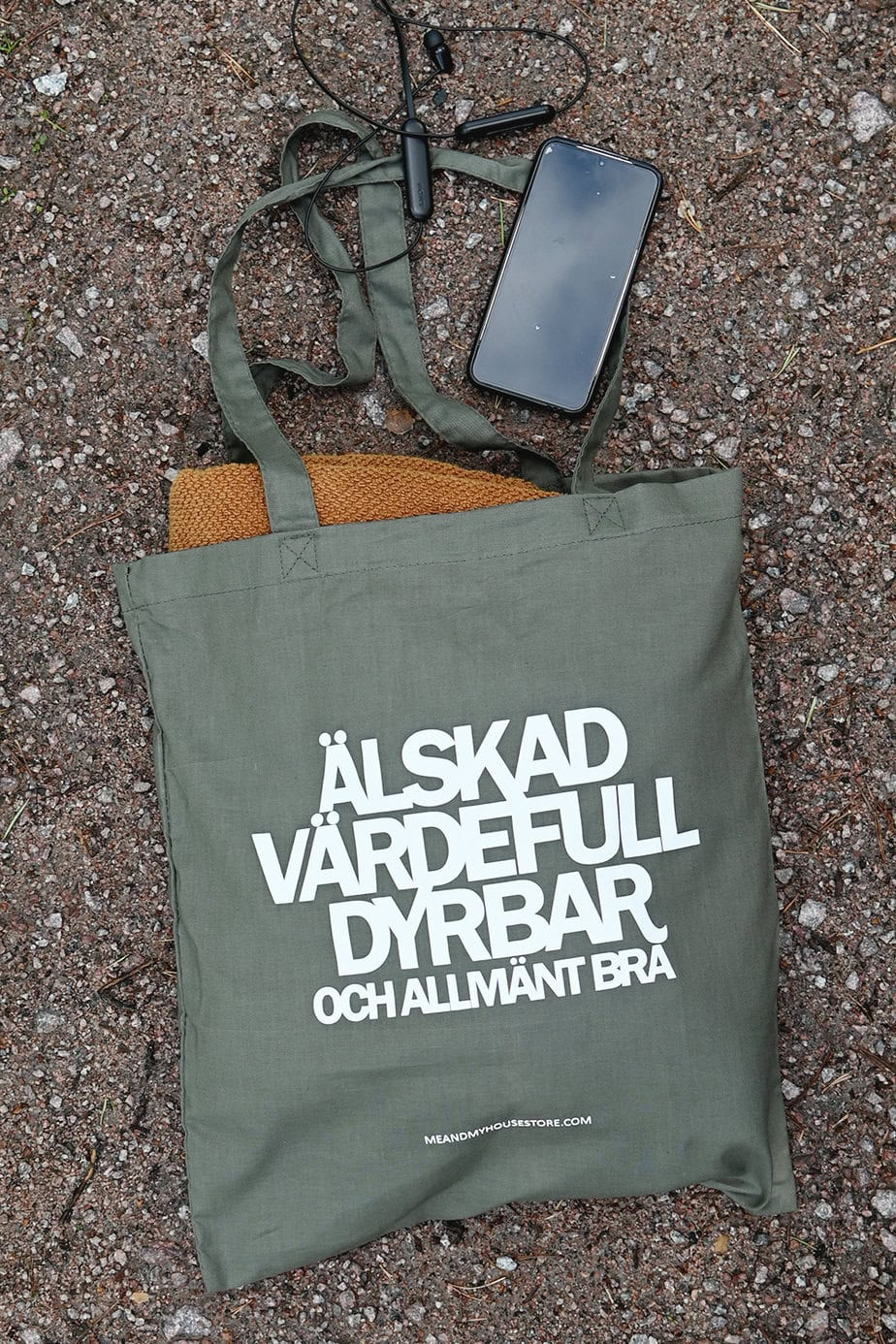 Product Image for Tygkasse - älskad,  värdefull,  dyrbar - grön